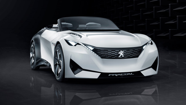 Обои картинки фото peugeot fractal concept 2015, автомобили, peugeot, белый, 2015, concept, fractal