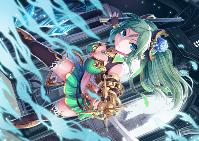 Обои картинки фото аниме, оружие,  техника,  технологии, девушка, арт