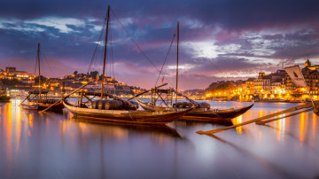 Картинка корабли порты+ +причалы ночь огни