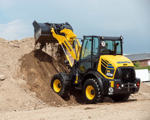 Обои картинки фото техника, фронтальные погрузчики, komatsu