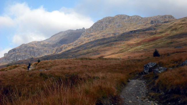 Обои картинки фото природа, горы, вершина, трава, тропа