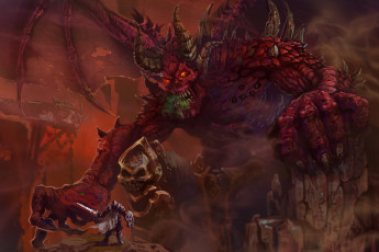 Картинка фэнтези демоны существо фон взгляд