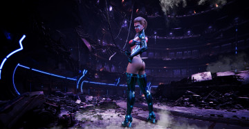 Картинка 3д+графика _science+fiction девушка фон взгляд униформа