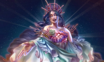 Картинка фэнтези ангелы девушка фон взгляд