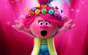 обоя trolls world tour ,  2020, мультфильмы, trolls world tour, 4k, 3d, анимация, мультфильм, 2020, года, тролли, мировой, тур, забавный, персонаж, иллюстрации, poppy, anna, kendrick
