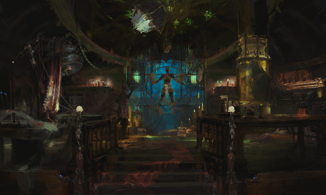 Обои картинки фото 3д графика, ужас , horror, помещение, фон, человек, эксперимент