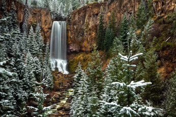 Картинка tumalo+falls oregon природа водопады tumalo falls