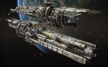 Картинка фэнтези космические+корабли +звездолеты +станции hans palm