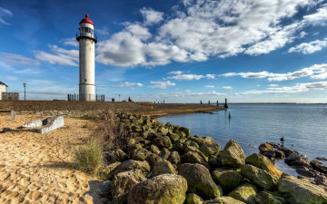 Картинка holland hellevoetsluis природа маяки