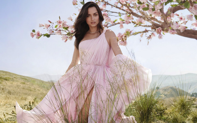 Обои картинки фото девушки, ana de armas, платье