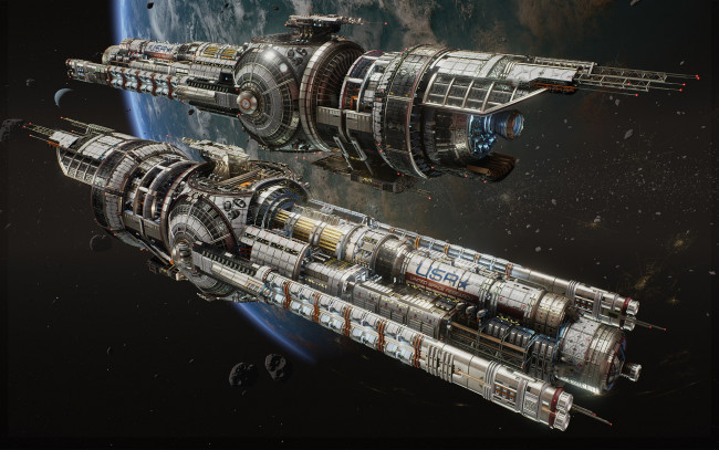 Обои картинки фото фэнтези, космические корабли,  звездолеты,  станции, hans, palm