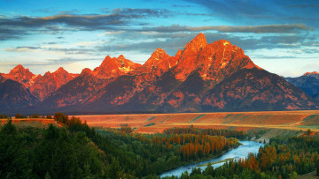 Картинка snake+river grand+tetons wyoming природа реки озера snake river grand tetons