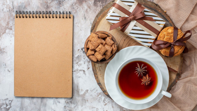 Обои картинки фото еда, напитки,  чай, печенье, чай, анис