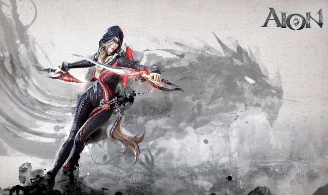 Обои картинки фото видео игры, aion, девушка, оружие