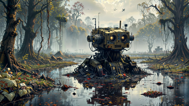 Обои картинки фото фэнтези, роботы,  киборги,  механизмы, нейросети, графика, нейроарт, ai, art, нейронные, сети, рисунки, нейро, искусство, нейрографика, graphics, neuroart, neural, networks, drawings, neuro, neurography