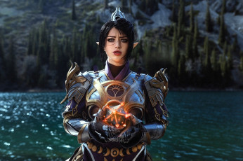 Картинка девушки мария+давыдова+ lady+melamory образ косплей наряд броня кристалл озеро гора