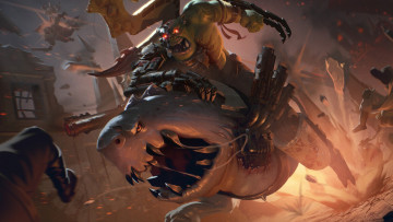 Картинка 3д+графика существа+ creatures акула орк