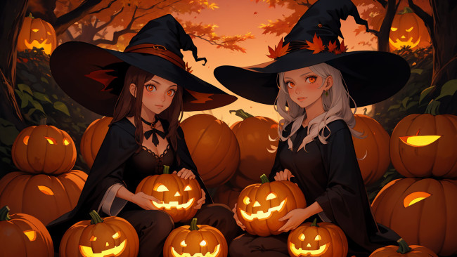 Обои картинки фото аниме, магия,  колдовство,  halloween, нейросети, графика, нейроарт, ai, art, нейронные, сети, рисунки, нейро, искусство, нейрографика, graphics, neuroart, neural, networks, drawings, neuro, neurography