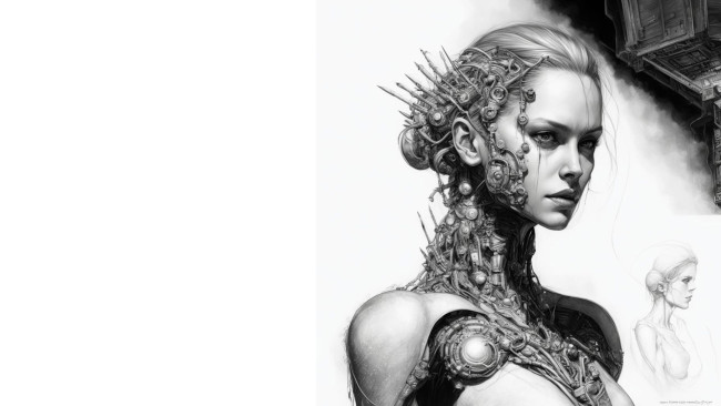 Обои картинки фото фэнтези, роботы,  киборги,  механизмы, нейросети, графика, нейроарт, ai, art, нейронные, сети, рисунки, нейро, искусство, нейрографика, graphics, neuroart, neural, networks, drawings, neuro, neurography