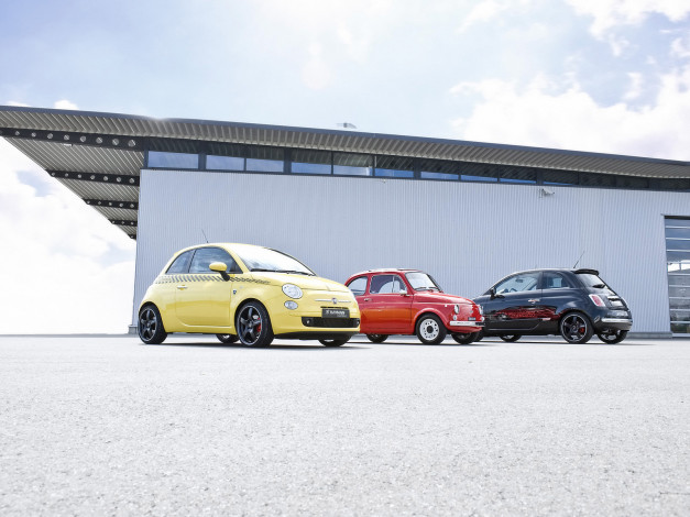 Обои картинки фото 2008, hamann, sportivo, fiat, 500, автомобили