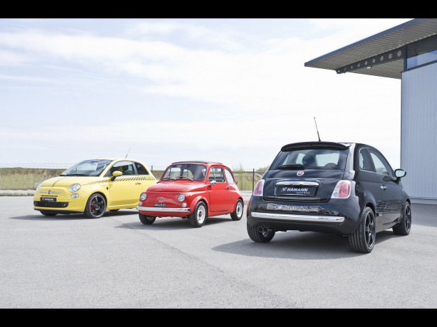 Обои картинки фото 2008, hamann, sportivo, fiat, 500, автомобили
