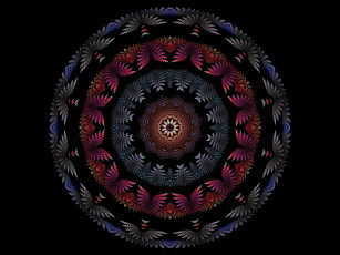 Картинка 3д графика fractal фракталы фон узор