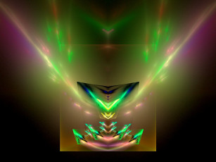 Картинка 3д графика fractal фракталы фрактал цвета линии