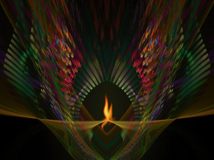 Картинка 3д графика fractal фракталы линии фрактал цвета