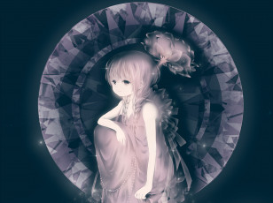 Картинка аниме *unknown другое алмаз бриллиант персонификация камень цветок сияние косички девочка diamond