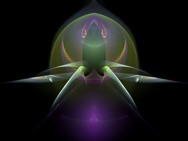 Обои картинки фото 3д, графика, fractal, фракталы, цвета, линии, фрактал