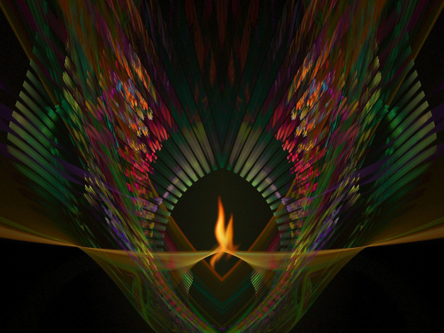 Обои картинки фото 3д, графика, fractal, фракталы, линии, фрактал, цвета