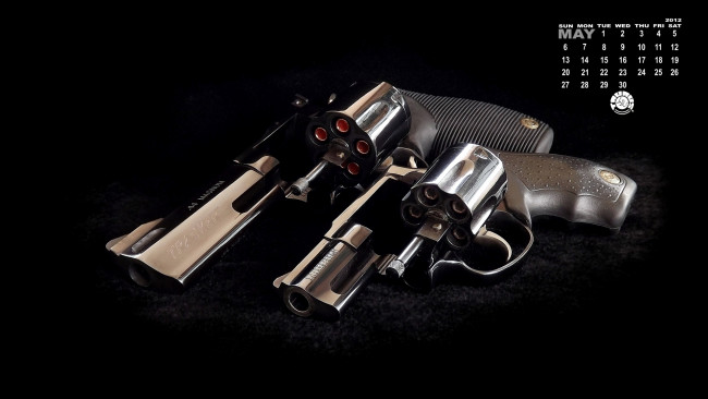 Обои картинки фото календари, оружие, револьверы