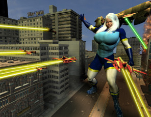 Картинка 3д графика fantasy фантазия самолеты город