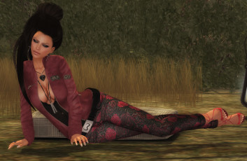 Картинка 3д графика people люди волосы взгляд лицо ногти кольцо куртка руки ремень брюки