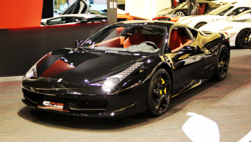 Картинка ferrari 458 italia автомобили выставки уличные фото гоночные s p a спортивные италия