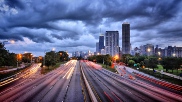 Картинка города Чикаго сша трасса штат иллинойс