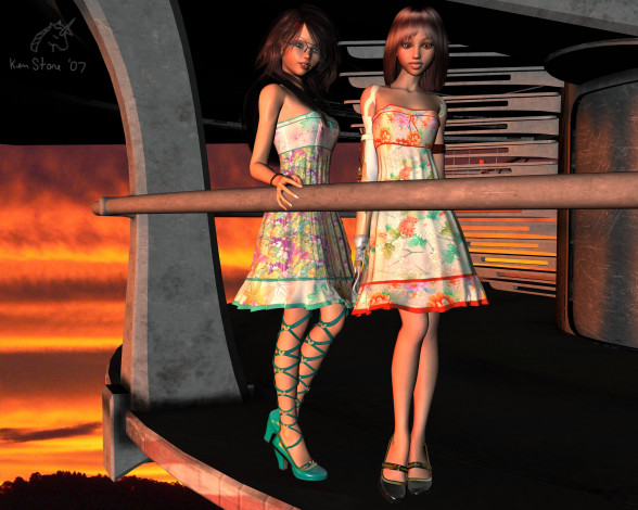 Обои картинки фото 3д, графика, people, люди, девушки