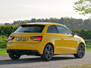 обоя автомобили, audi, uk-spec, s1, желтый, 2014