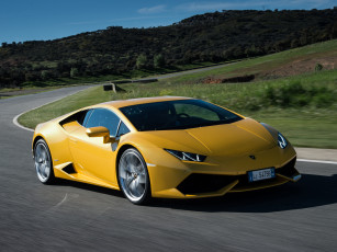 Картинка автомобили lamborghini желтый 2014г lb724 us-spec lp 610-4 huracаn