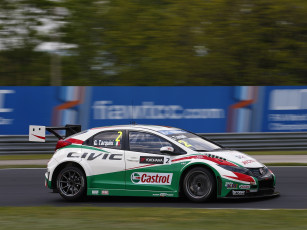 Картинка спорт автоспорт civic гонка скорость 2014г wtcc honda