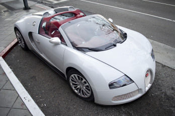 Картинка white+bugatti+veyron+grand+sport автомобили выставки+и+уличные+фото франция класс-люкс a s automobiles bugatti спортивные