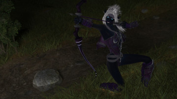 Картинка 3д+графика elves+ эльфы лук девушка