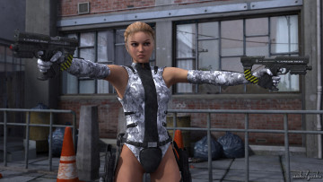 Картинка 3д+графика fantasy+ фантазия оружие взгляд девушка