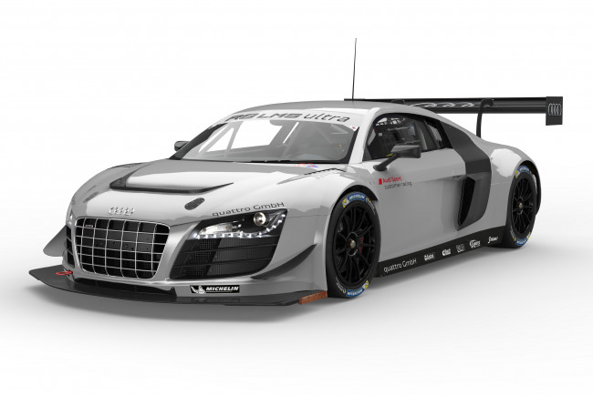 Обои картинки фото 2014 audi r8 lms ultra, автомобили, 3д, тюнинг, серебрянный, audi