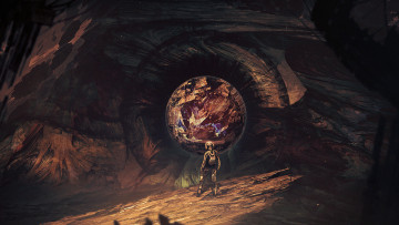 Картинка фэнтези иные+миры +иные+времена сфера костюм человек темно фантастика