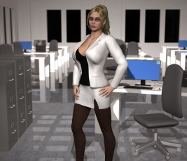 Картинка 3д+графика люди+ people девушка фон взгляд