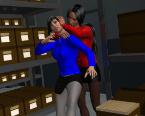 Картинка garotte 3д+графика фантазия+ fantasy фон взгляд девушка