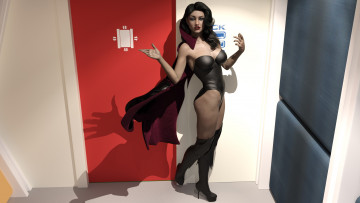 Картинка 3д+графика люди+ people фон девушка взгляд