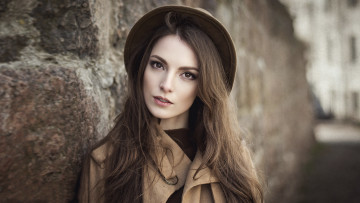 Картинка для+стола девушки -unsort+ брюнетки +шатенки портрет взгляд шляпа
