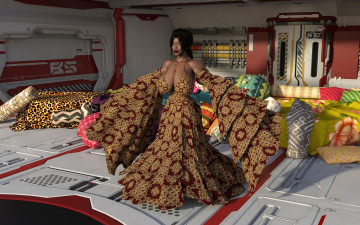 Картинка 3д+графика фантазия+ fantasy фон взгляд девушка